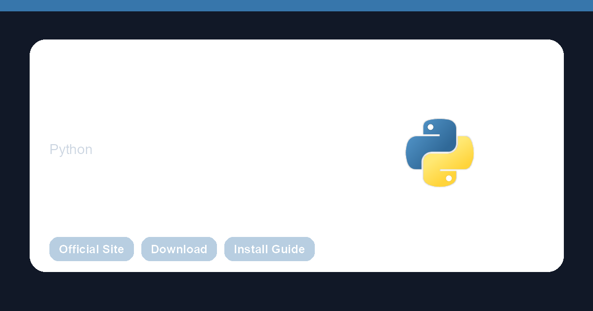 [Tools] Python 설치와 사용법: 공식 다운로드부터 가상환경까지 - NeoMind Studio™